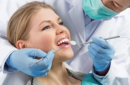Dental check-up at the clinic
